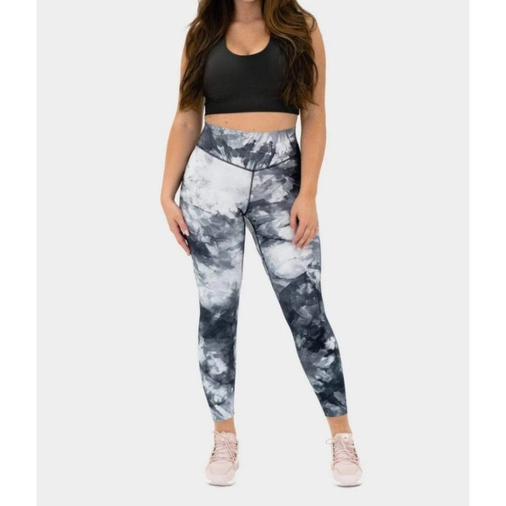 Balance athletica OG leggings in black tye dye